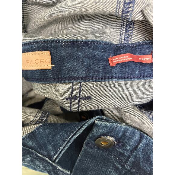 Anthropologie Pilcro Split Denim Button Overalls Size 27 Petite - Picture 4 of 10